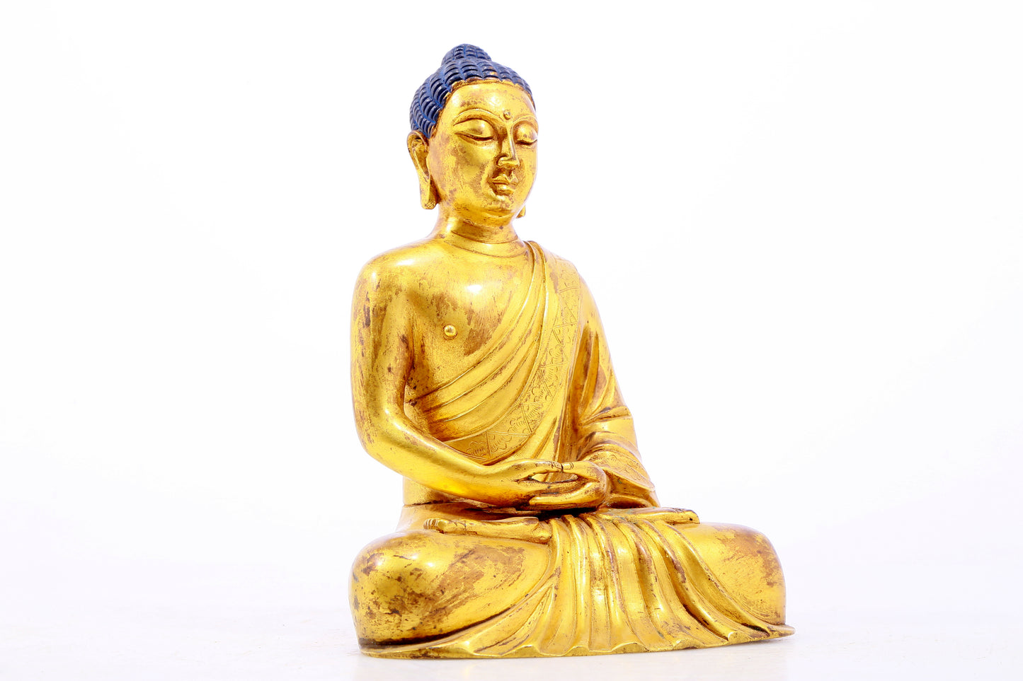 Three Magnificent Gilt-Bronze Figures Of Buddha