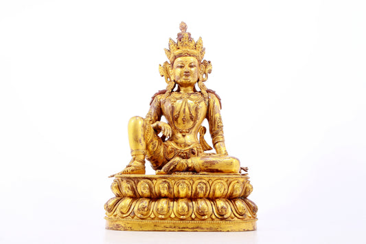 Magnificent Gilt-Bronze Figure Of Avalokiteshvara