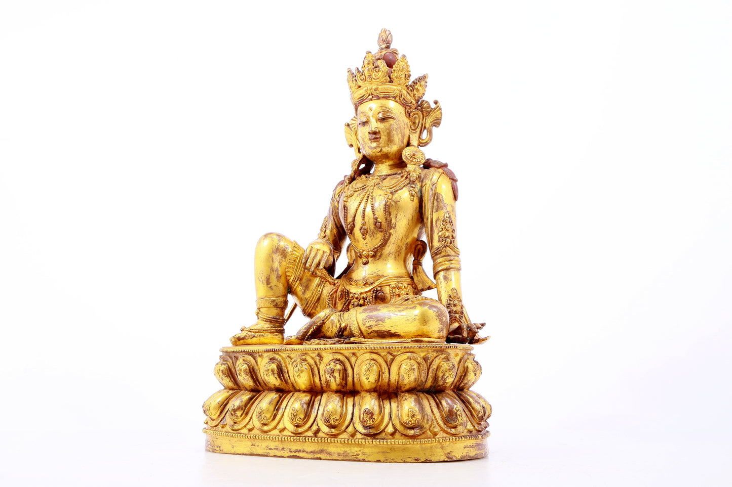 Magnificent Gilt-Bronze Figure Of Avalokiteshvara