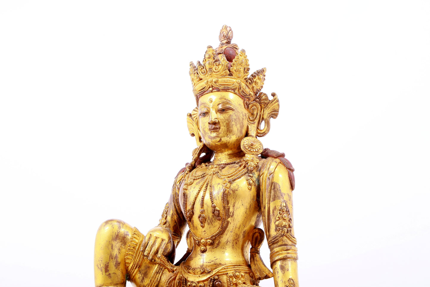 Magnificent Gilt-Bronze Figure Of Avalokiteshvara