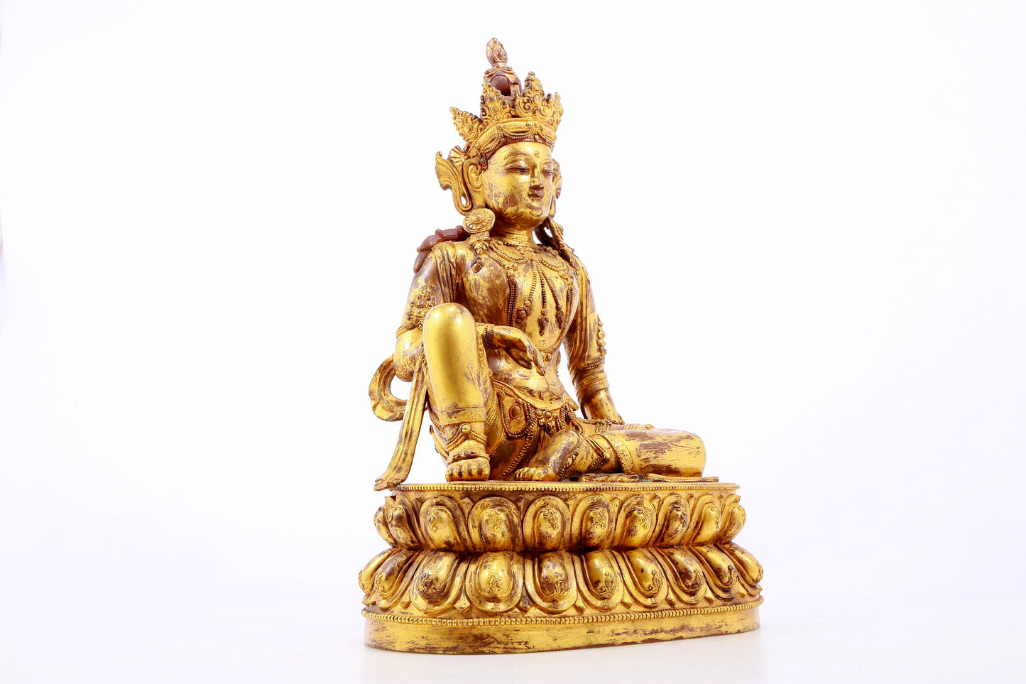 Magnificent Gilt-Bronze Figure Of Avalokiteshvara