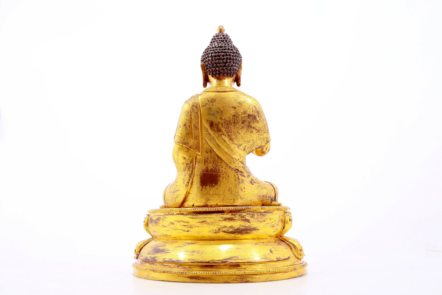 A Magnificent Gilt-Bronze Figure Of Buddha Shakyamuni