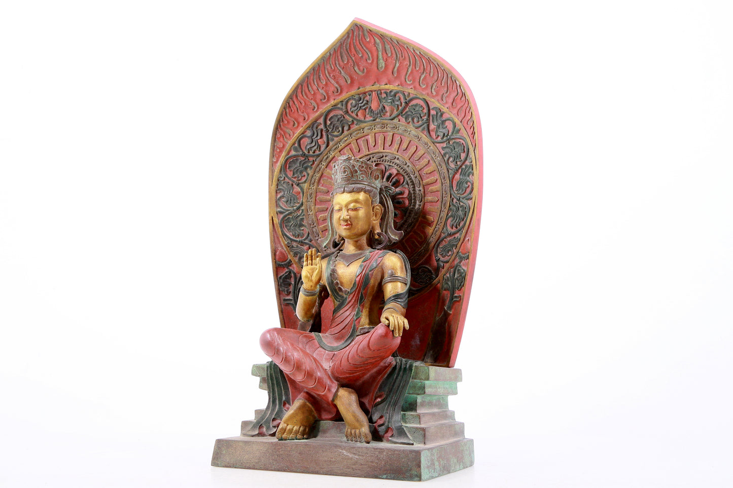 Magnificent Gilt-Bronze Figure Of Bodhisattva