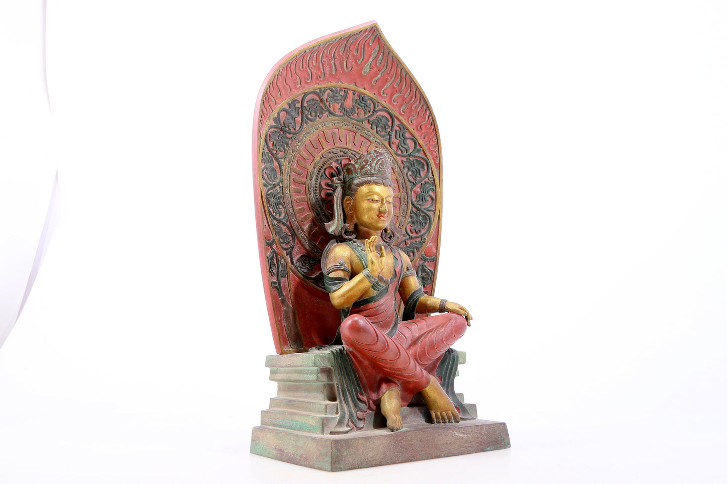 Magnificent Gilt-Bronze Figure Of Bodhisattva