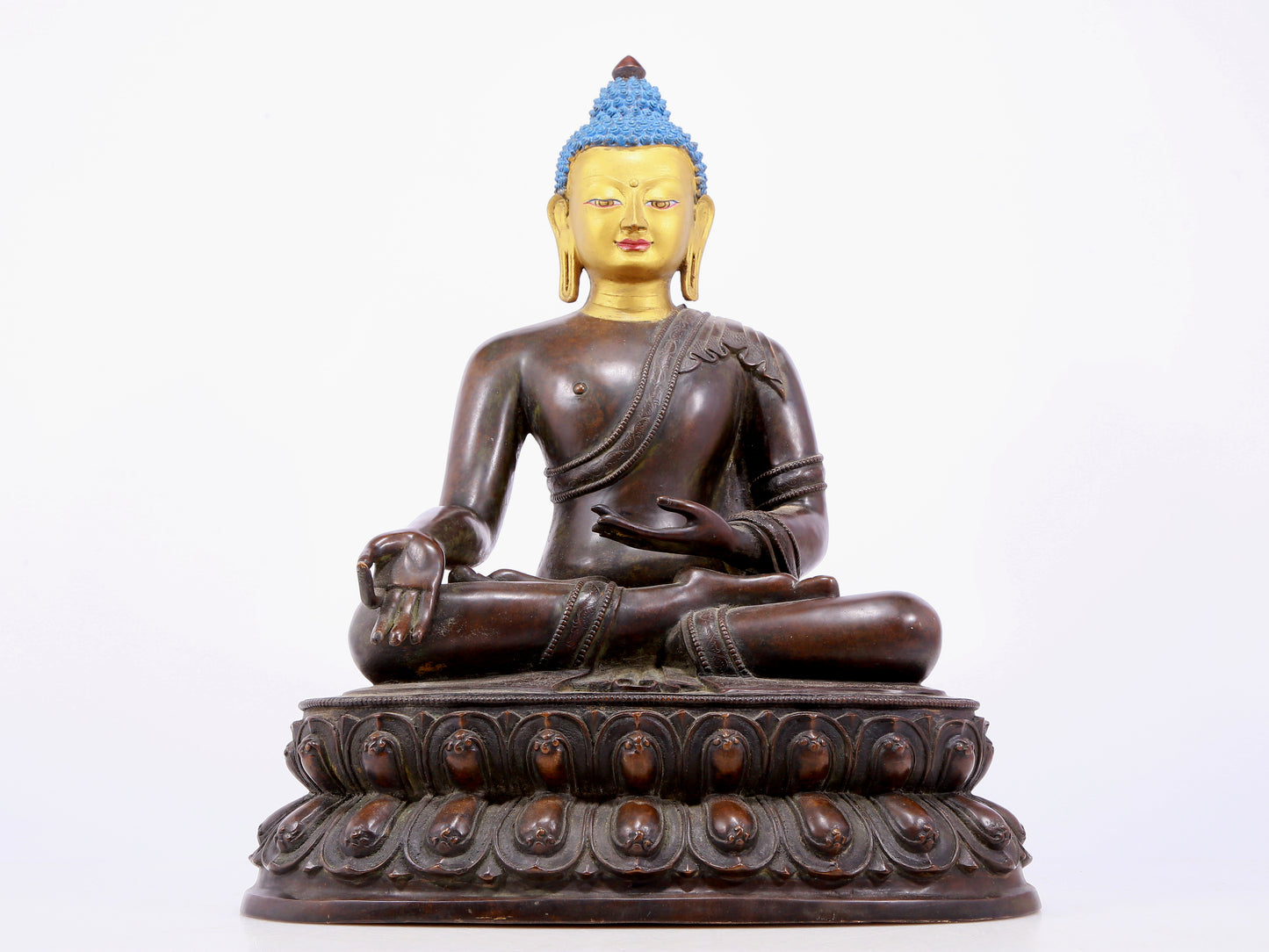 Marvelous Emboss-Bronze Figure Of Buddha Shakyamuni