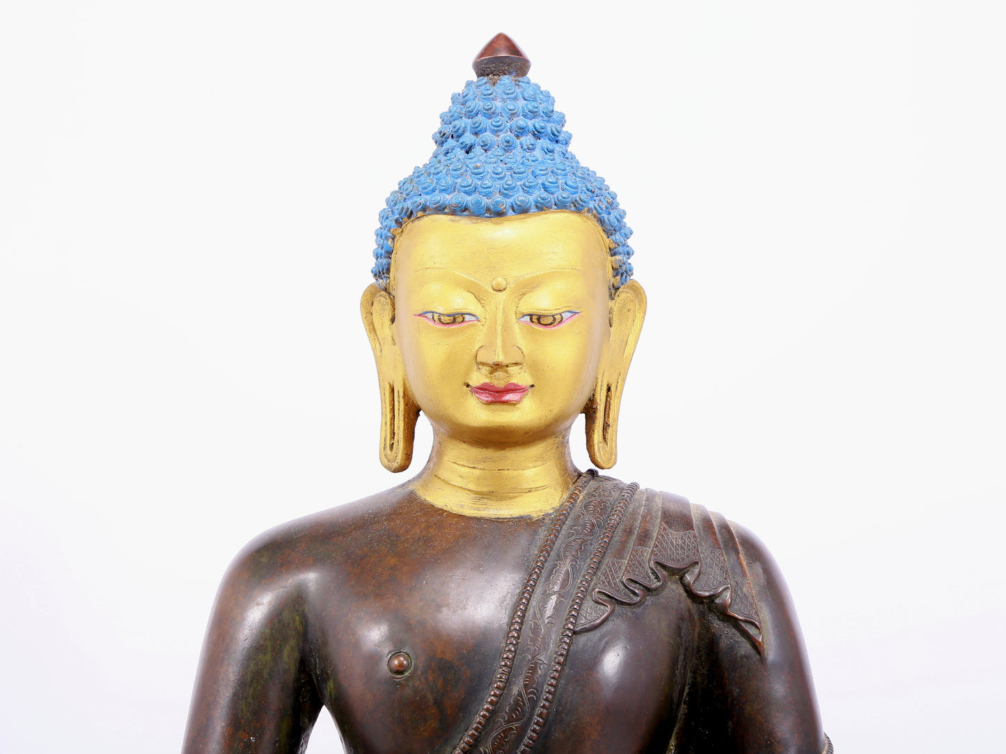 Marvelous Emboss-Bronze Figure Of Buddha Shakyamuni