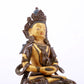 A serene gilt bronze statue of Amitayus Buddha