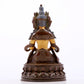 A serene gilt bronze statue of Amitayus Buddha