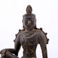 A serene gilt bronze statue of Guanyin