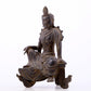 A serene gilt bronze statue of Guanyin