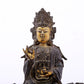 A serene gilt bronze Guanyin statue