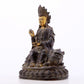 A serene gilt bronze Guanyin statue