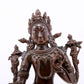 bronze inlaid silver green Tara statue