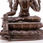 bronze inlaid silver green Tara statue