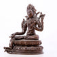 bronze inlaid silver green Tara statue