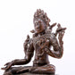 bronze inlaid silver green Tara statue