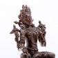 bronze inlaid silver green Tara statue