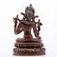 bronze inlaid silver green Tara statue