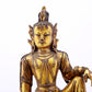 A serene gilt bronze statue of Guanyin