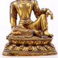 A serene gilt bronze statue of Guanyin