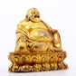 A serene gilt bronze Maitreya statue