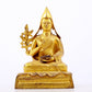 A serene gilt bronze statue of Tsongkhapa