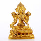 A serene gilt bronze green Tara statue