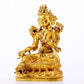 A serene gilt bronze green Tara statue