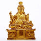 A serene gilt bronze statue of the Guru