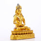 A serene gilt bronze statue of Amitayus Buddha