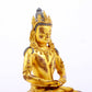 A serene gilt bronze statue of Amitayus Buddha