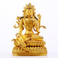 A serene gilt bronze green Tara statue