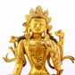 A serene gilt bronze green Tara statue