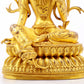 A serene gilt bronze green Tara statue