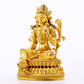 A serene gilt bronze green Tara statue