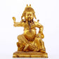 A serene gilt bronze statue of Guan Gong,