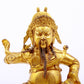 A serene gilt bronze statue of Guan Gong,