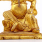 A serene gilt bronze statue of Guan Gong,