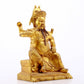 A serene gilt bronze statue of Guan Gong,