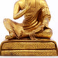 A serene gilt bronze Arhat statue,