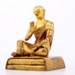 A serene gilt bronze Arhat statue,