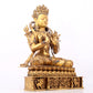 A serene gilt bronze statue of Bodhisattva inlaid with hundreds of treasures