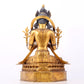 A serene gilt bronze statue of Bodhisattva inlaid with hundreds of treasures