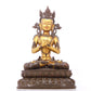 A serene gilt bronze Bodhisattva statue