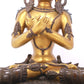 A serene gilt bronze Bodhisattva statue