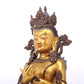 A serene gilt bronze Bodhisattva statue