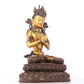 A serene gilt bronze Bodhisattva statue