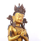 A serene gilt bronze Bodhisattva statue