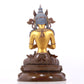 A serene gilt bronze Bodhisattva statue