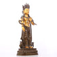 A serene gilt bronze Bodhisattva statue